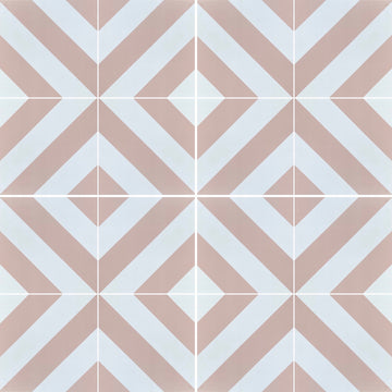 Luxury pink stripe porcelain tile, premium durable chevron pattern for indoor outdoor use by Maria Starling Design at brixbailey.com