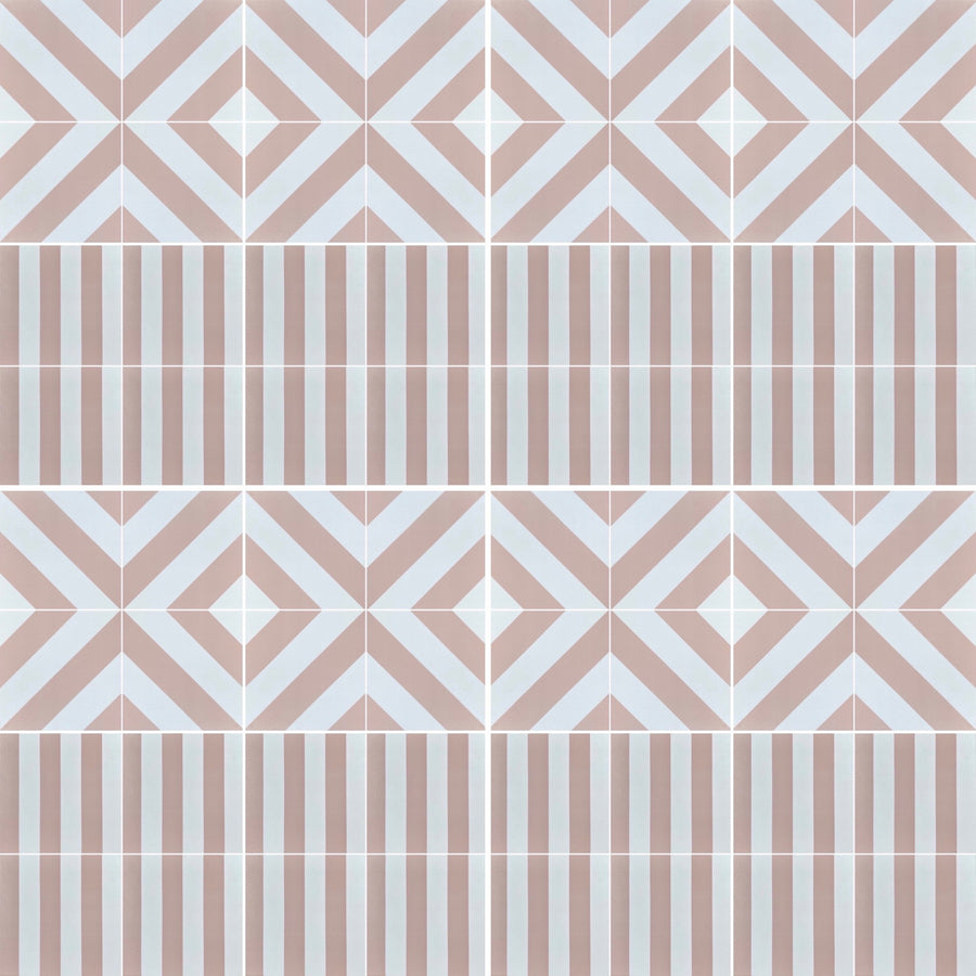 Pink stripe porcelain tile, luxury durable anti-slip outdoor indoor tile, stylish pink stripes for custom patterns, premium hardwearing design by Maria Starling Design at brixbailey.com