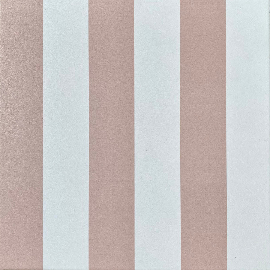 Pink stripe porcelain tile, premium durable indoor outdoor anti-slip flooring, stylish pink stripes design, best-selling hardwearing no-seal tiles by Maria Starling Design at brixbailey.com