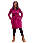 Pippa Purple Breastfeeding Skater Dress
