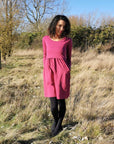 Pippa Purple Breastfeeding Skater Dress
