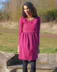 Pippa Purple Breastfeeding Skater Dress