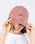 Pink Corduroy Dad Cap Inspired by Pippi