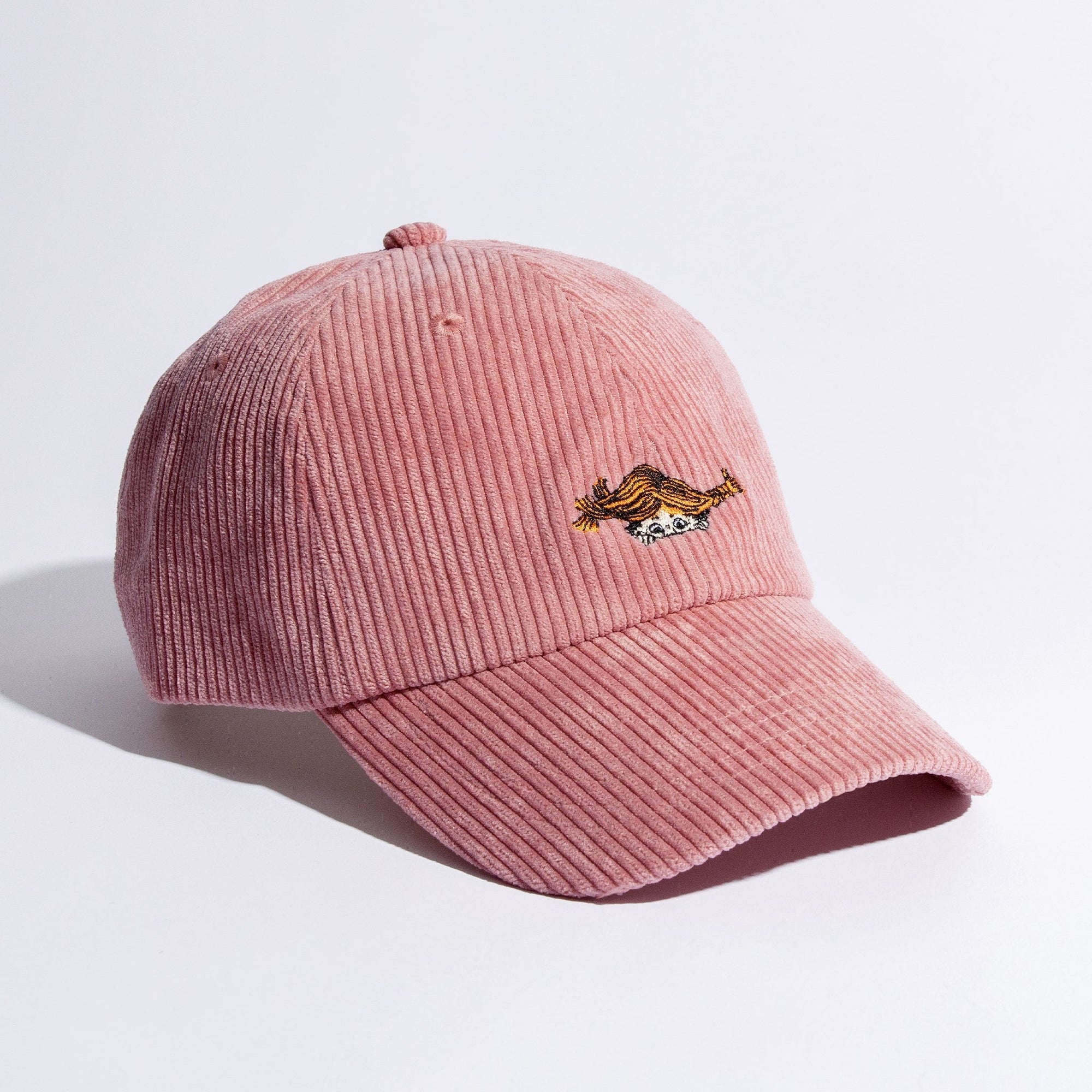 Pink Corduroy Dad Cap Inspired by Pippi