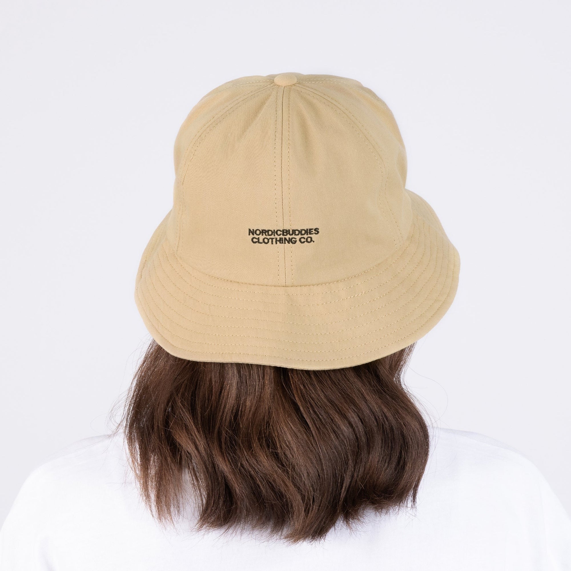 Pippi Longstocking Beige Cotton Bucket Hat