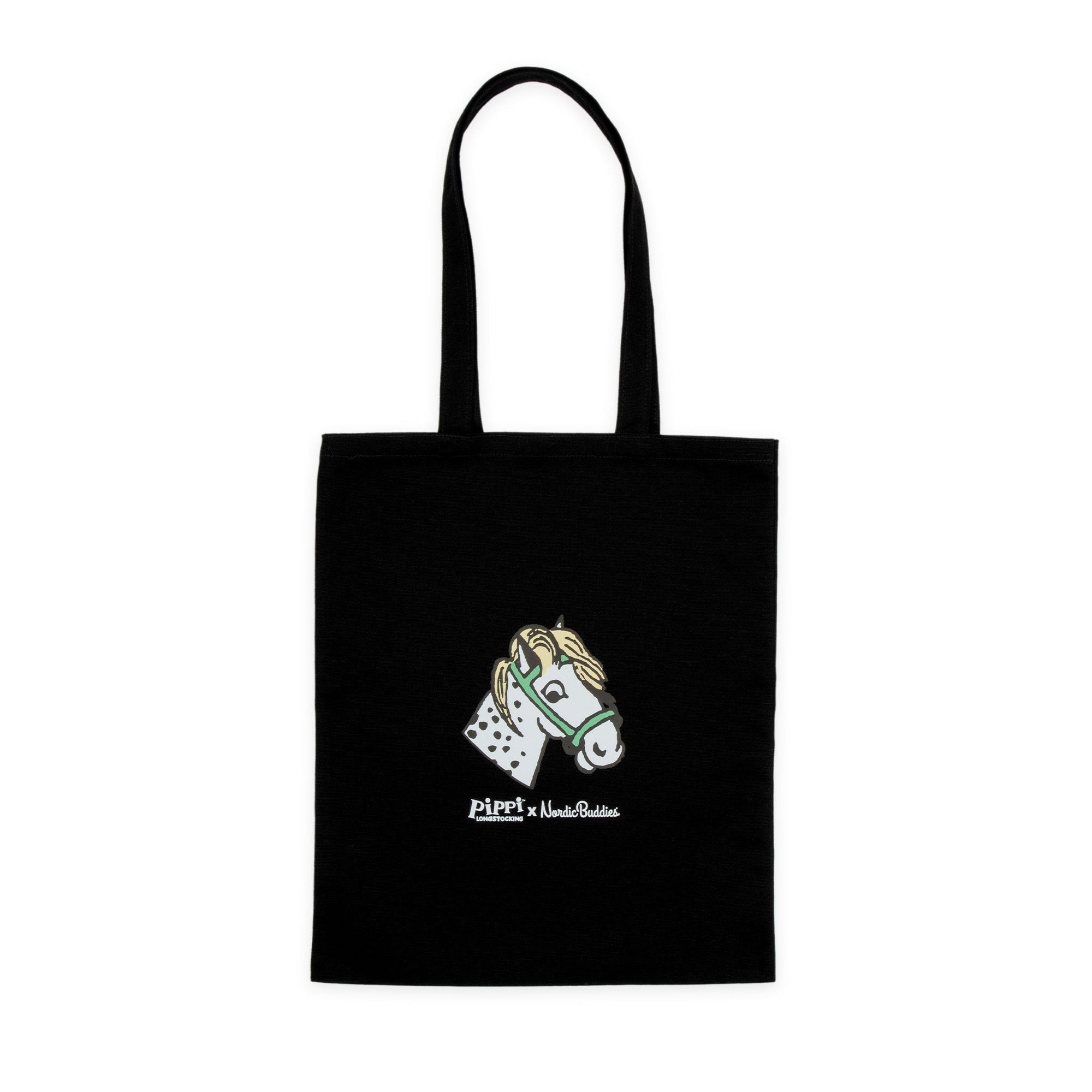 Pippi Longstocking Tote Bag with Horse Print