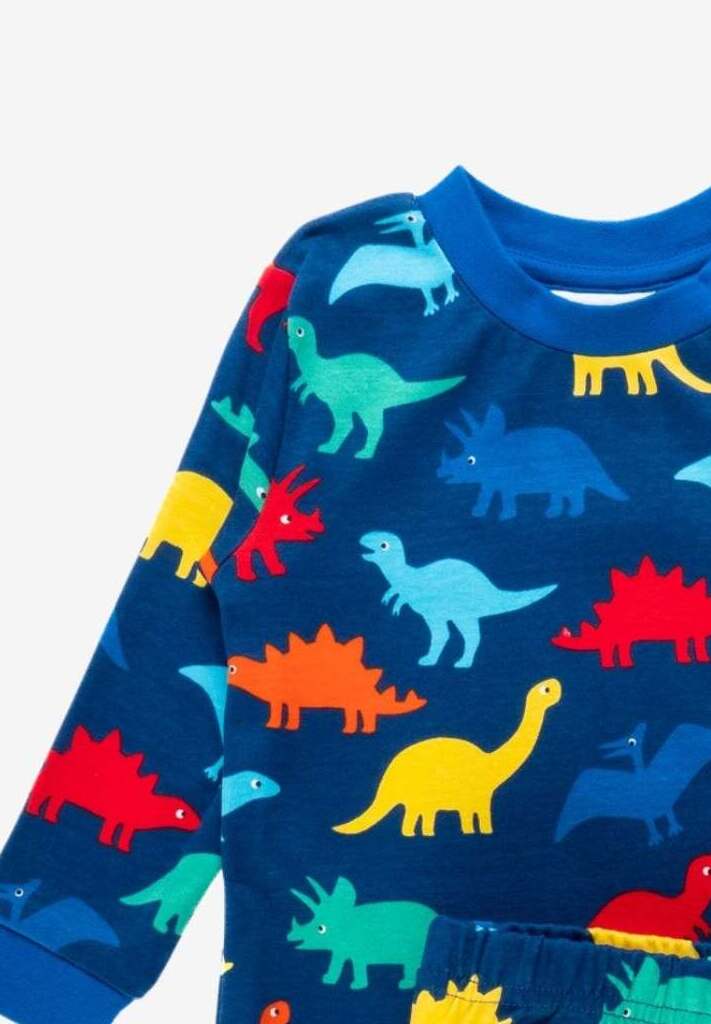 Rainbow Dinosaur Pajamas for Kids - Soft Organic Cotton Sleepwear with Comfortable Fit and Eco-Friendly Dyes by Toby Tiger at brixbailey.com