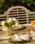 Atlántico Iraca Woven Placemats, Olive Green - Set of 4