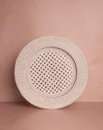 Harbour Island Round Rattan Charger Placemat White - Set of 4