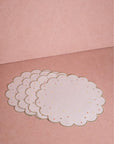 Scalloped Garden Round Placemats - Set of 4
