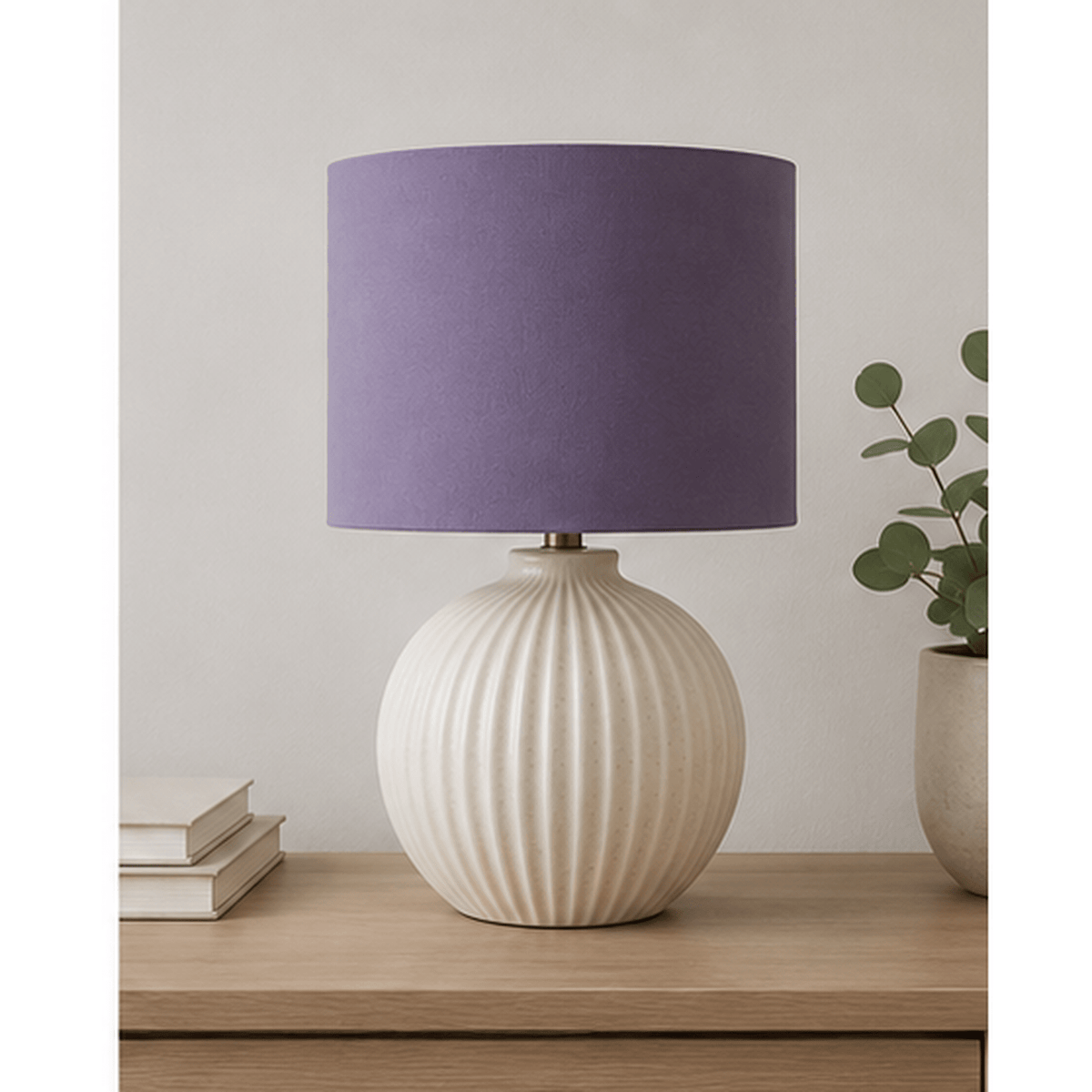 Plain Aubergine Lampshade – Handmade UK, Purple Ceiling or Table Lamp Shade | Made to Order