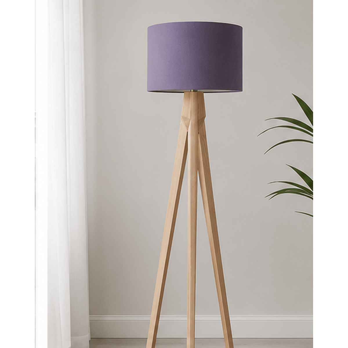 Plain Aubergine Lampshade – Handmade UK, Purple Ceiling or Table Lamp Shade | Made to Order