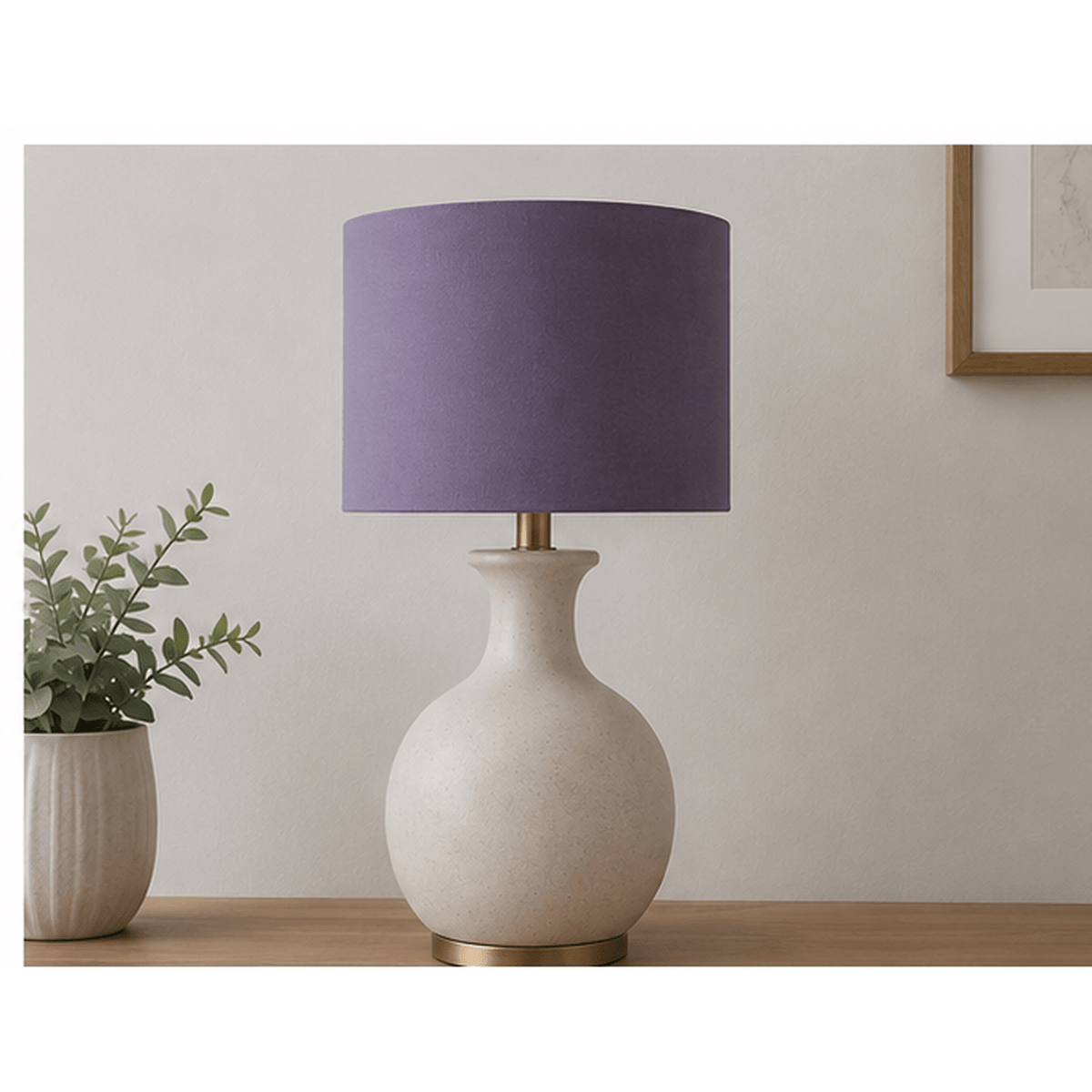 Plain Aubergine Lampshade – Handmade UK, Purple Ceiling or Table Lamp Shade | Made to Order