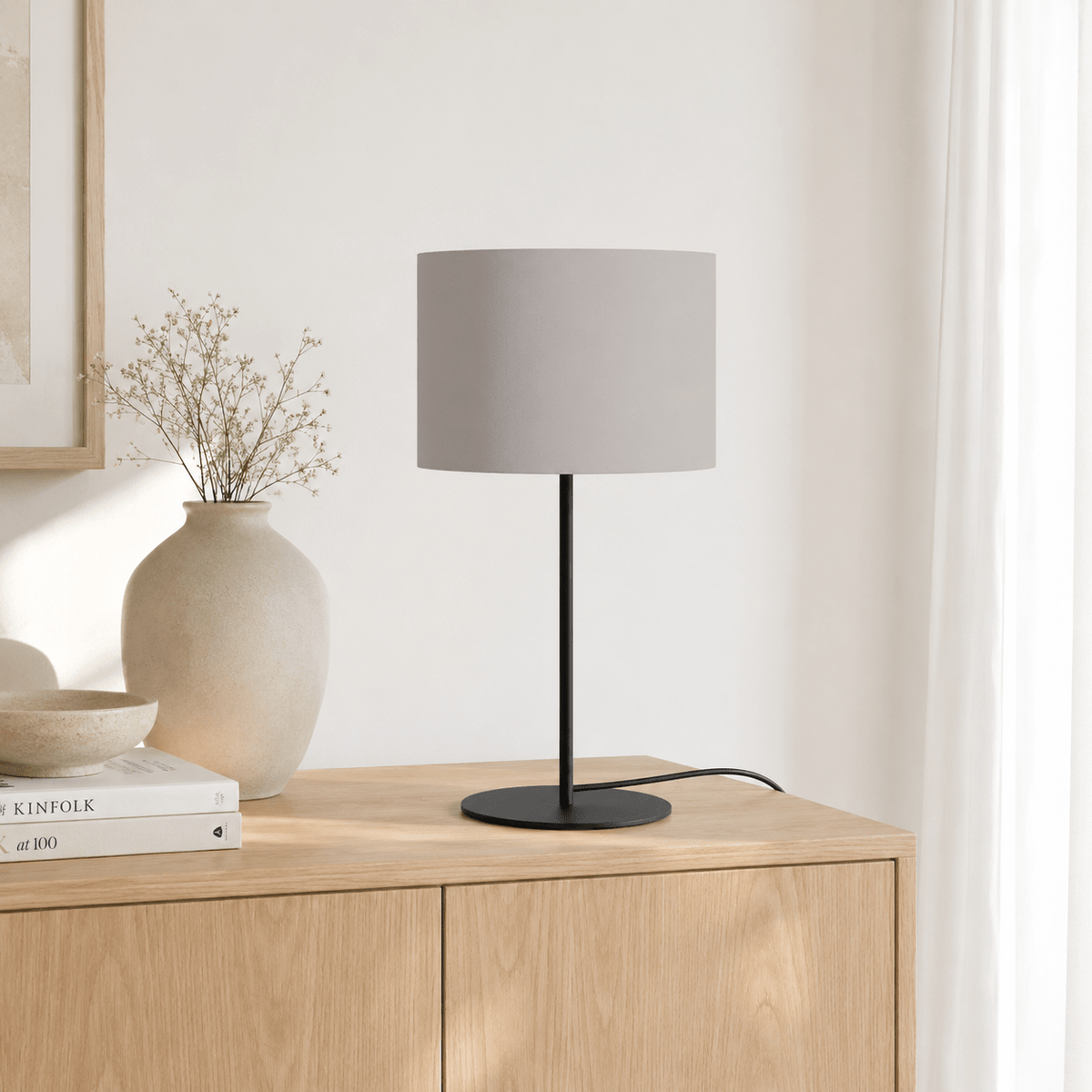 Plain Dove Grey Lampshade – Handmade UK, Ceiling or Table Lamp Shade | Made to Order