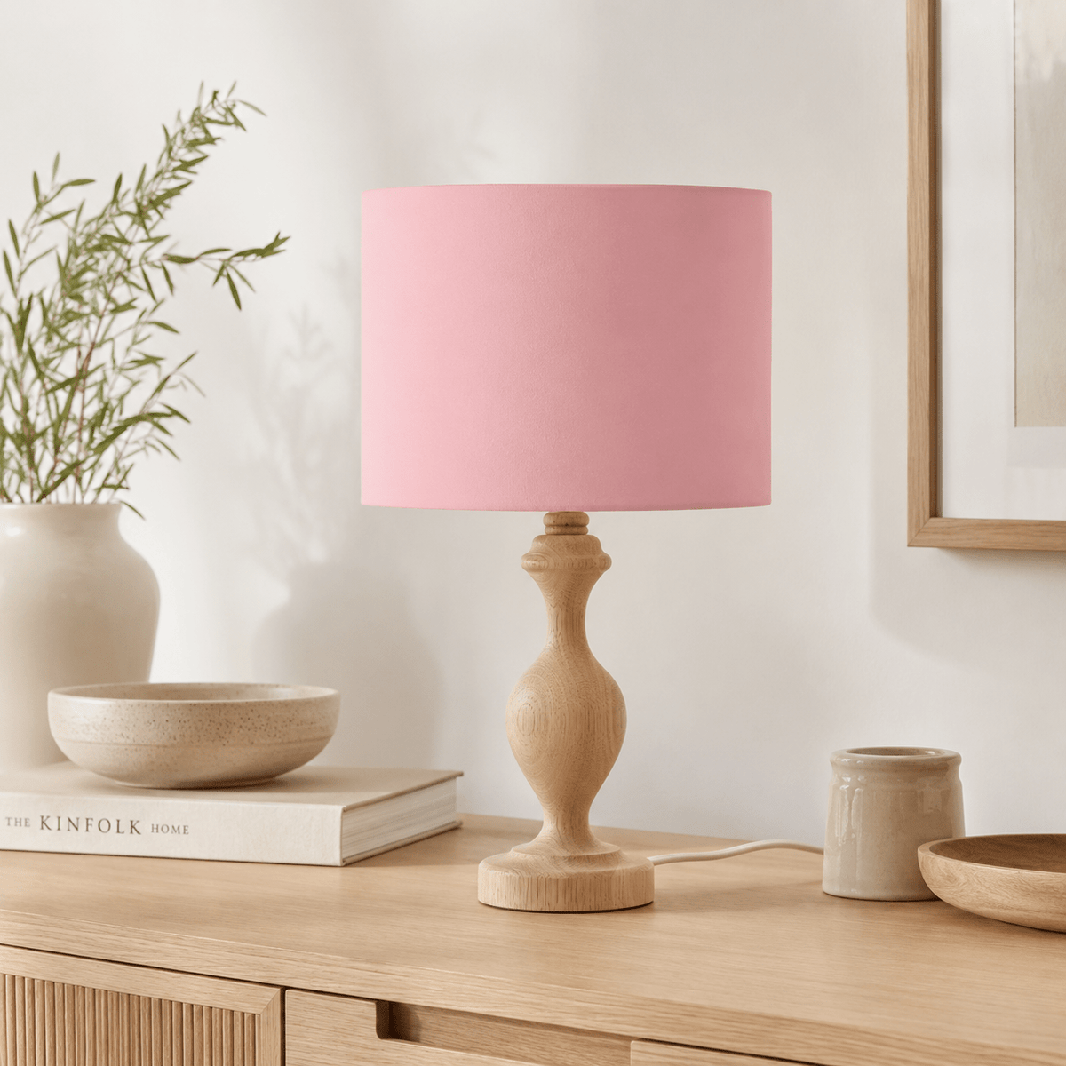 Plain Dusty Rose Lampshade – Handmade UK, Pink Ceiling or Table Lamp Shade | Made to Order