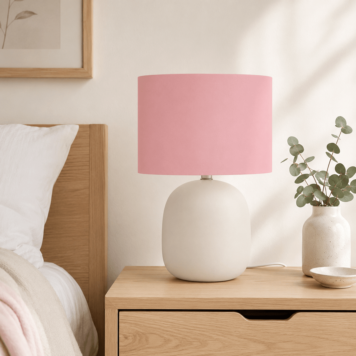 Plain Dusty Rose Lampshade – Handmade UK, Pink Ceiling or Table Lamp Shade | Made to Order