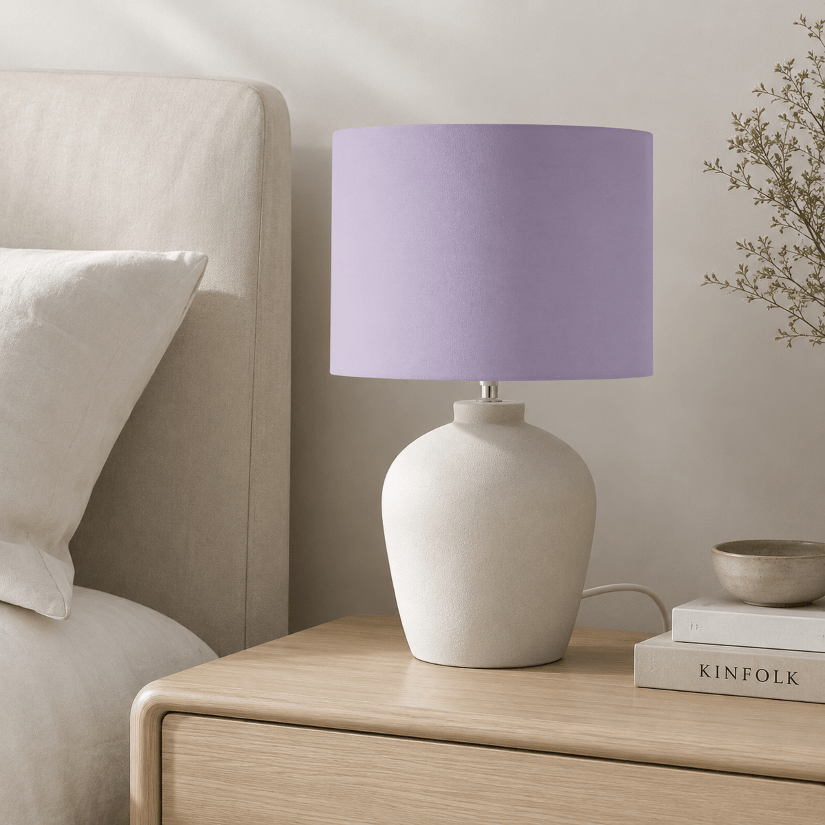Plain Lavender Lampshade – Handmade UK, Lilac Ceiling or Table Lamp Shade | Made to Order