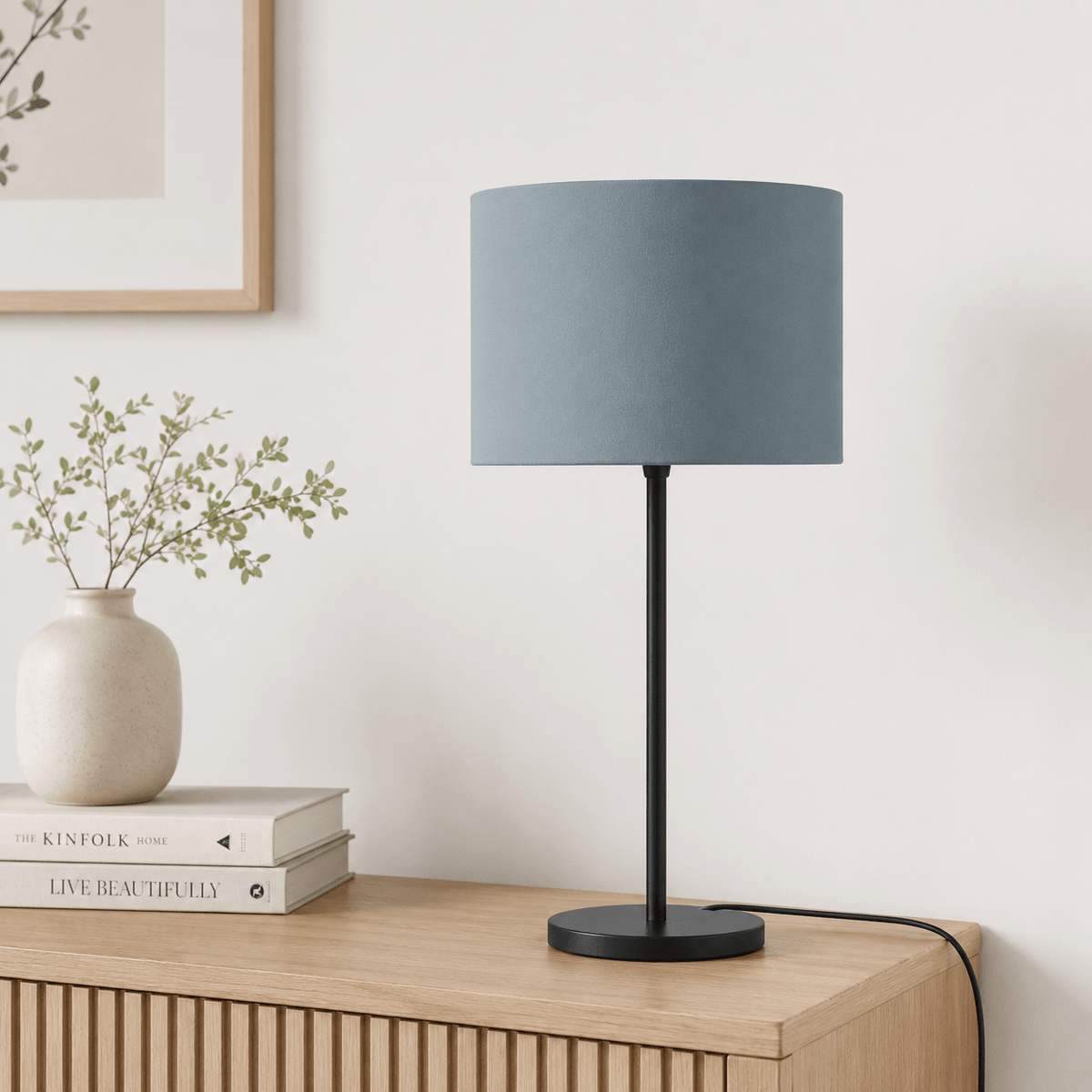 Plain Petrol Blue Lampshade – Handmade UK, Ceiling or Table Lamp Shade | Made to Order