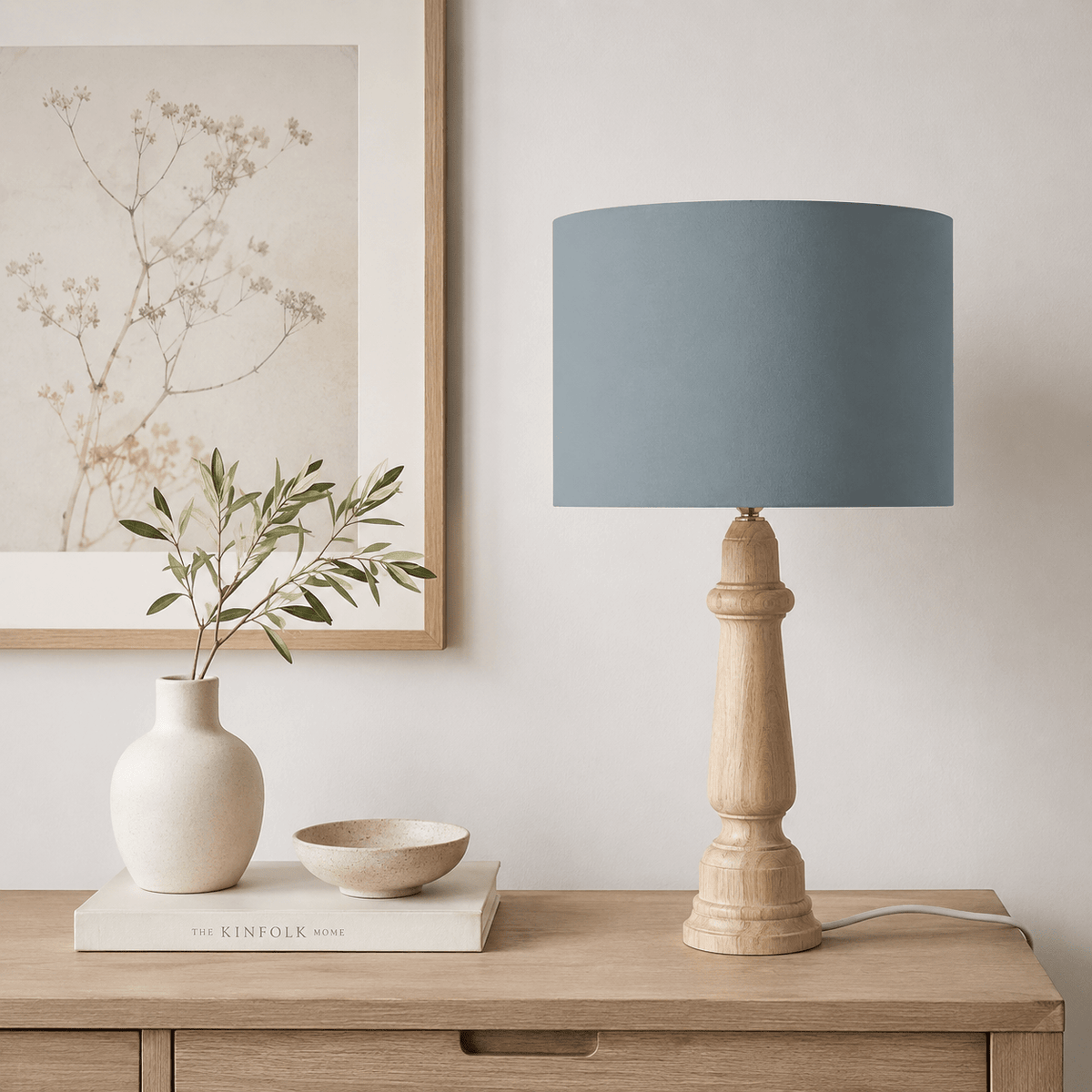 Plain Petrol Blue Lampshade – Handmade UK, Ceiling or Table Lamp Shade | Made to Order