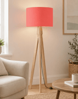 Plain Salmon Pink Lampshade – Handmade UK, Ceiling or Table Lamp Shade | Made to Order