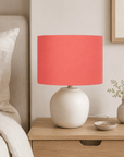 Plain Salmon Pink Lampshade – Handmade UK, Ceiling or Table Lamp Shade | Made to Order