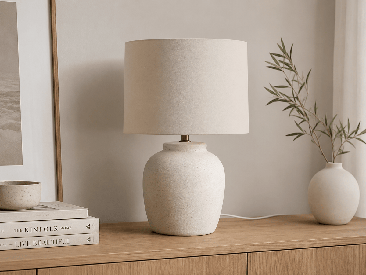Plain Warm Sand Lampshade – Handmade UK, Beige Ceiling or Table Lamp Shade | Made to Order
