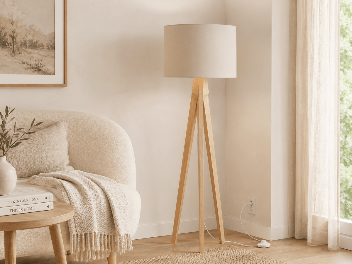 Plain Warm Sand Lampshade – Handmade UK, Beige Ceiling or Table Lamp Shade | Made to Order