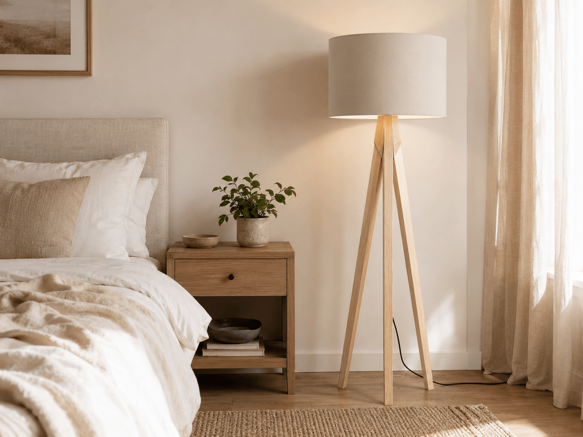 Plain Warm Sand Lampshade – Handmade UK, Beige Ceiling or Table Lamp Shade | Made to Order
