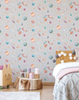 Watercolour Planet Wallpaper | Solar System, Stars & Rockets | Kids Bedroom
