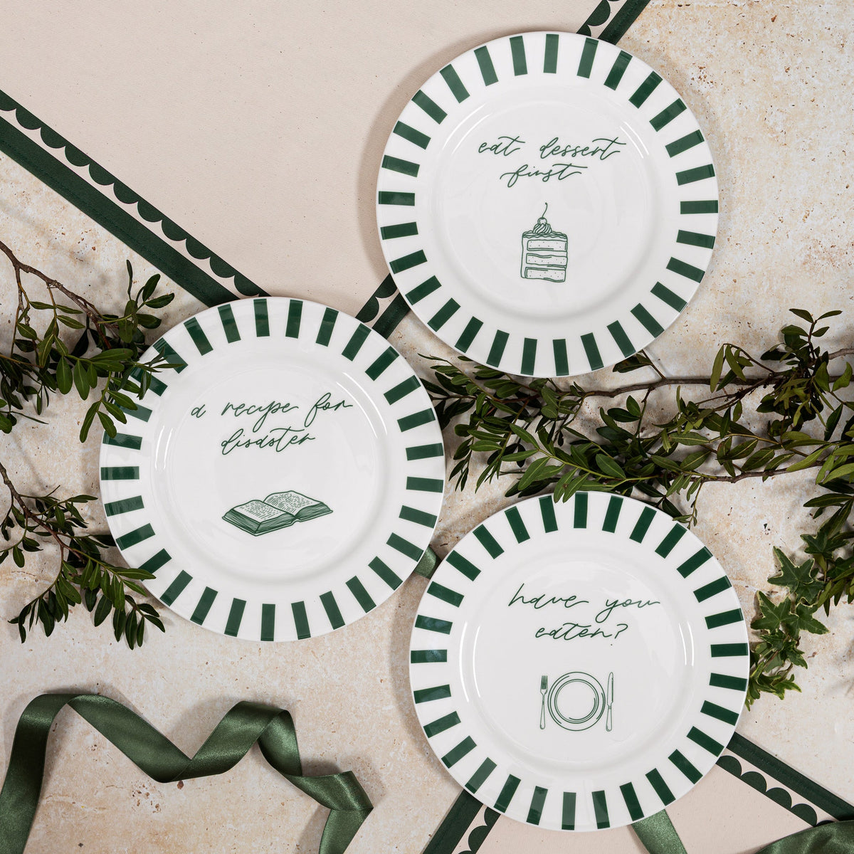 Eat Dessert First Bone China Plate