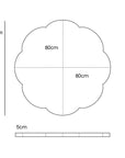 Play Mat for Kids - Cloud Shaped Light Grey Velvet