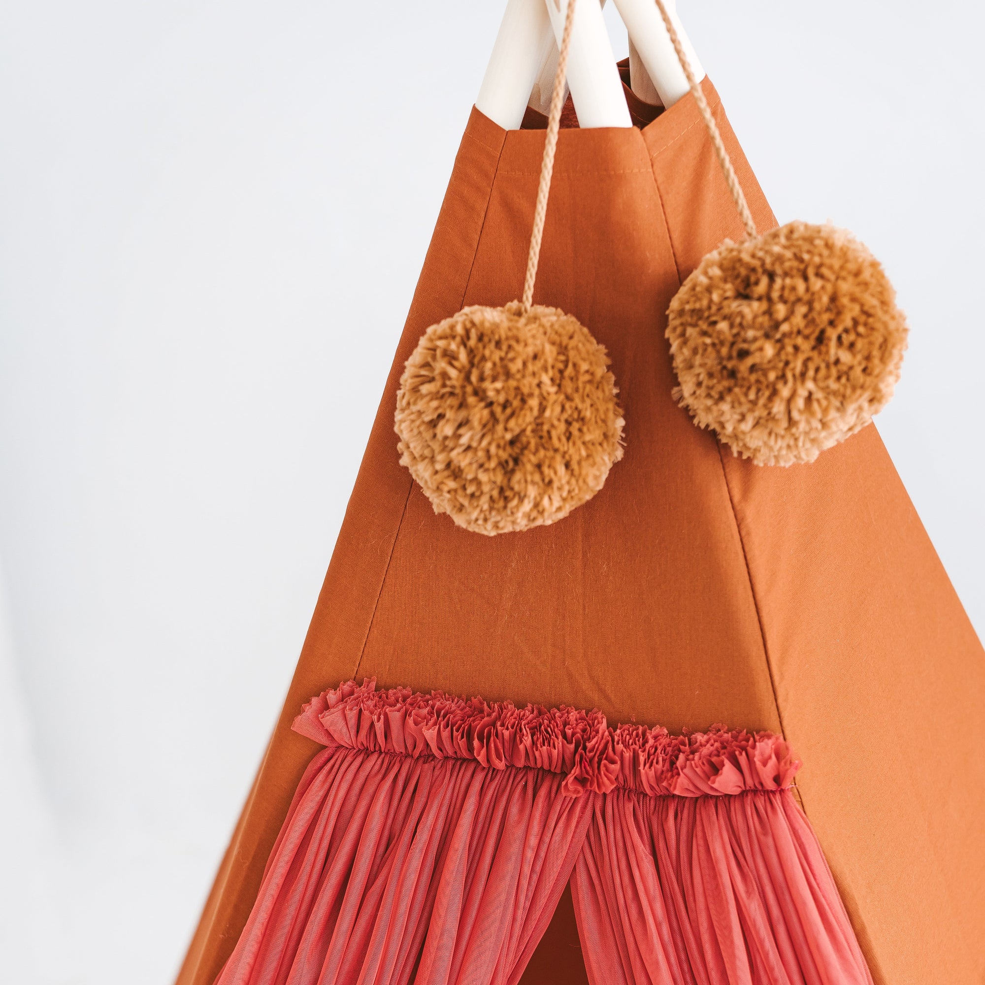 Fairy Kids Play Tent with Tulle in Cognac