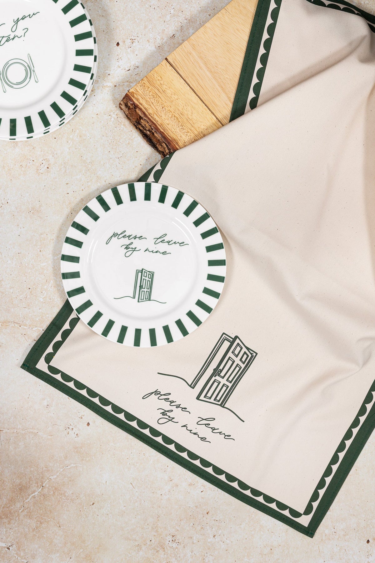 Please Leave By Nine Bone China Plate