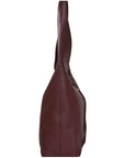 Maroon Leather Shoulder Hobo Bag BRix and Bailey Ethical Bag Brand