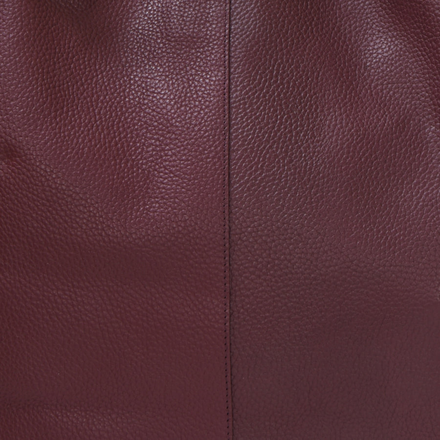 Maroon Leather Convertible Tote Backpack Brix and Bailey Ethical Leather Bag Brand