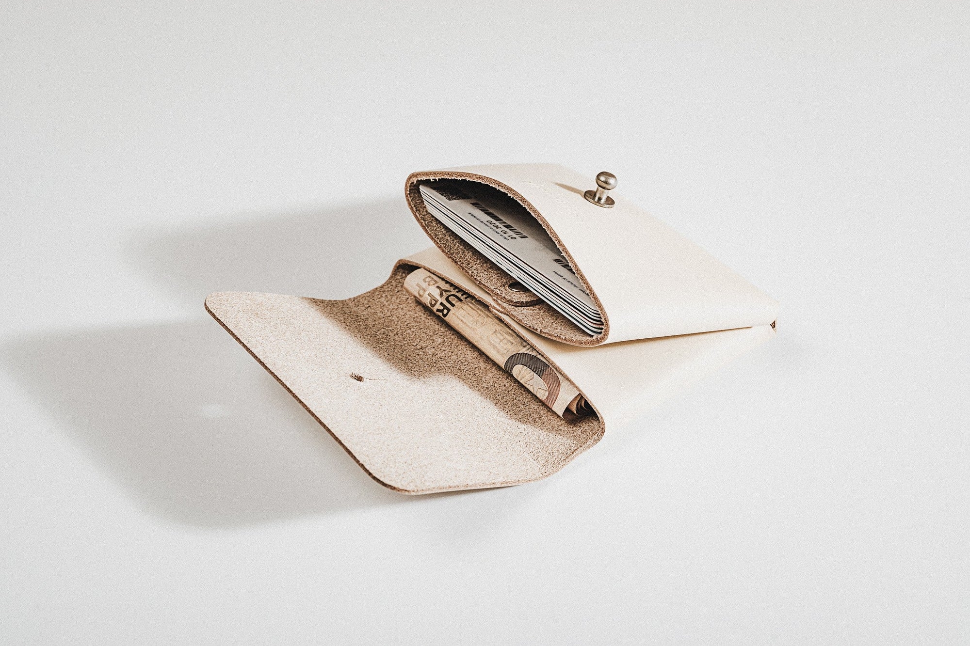 Deep Pouchie Leather Wallet with Strap Option