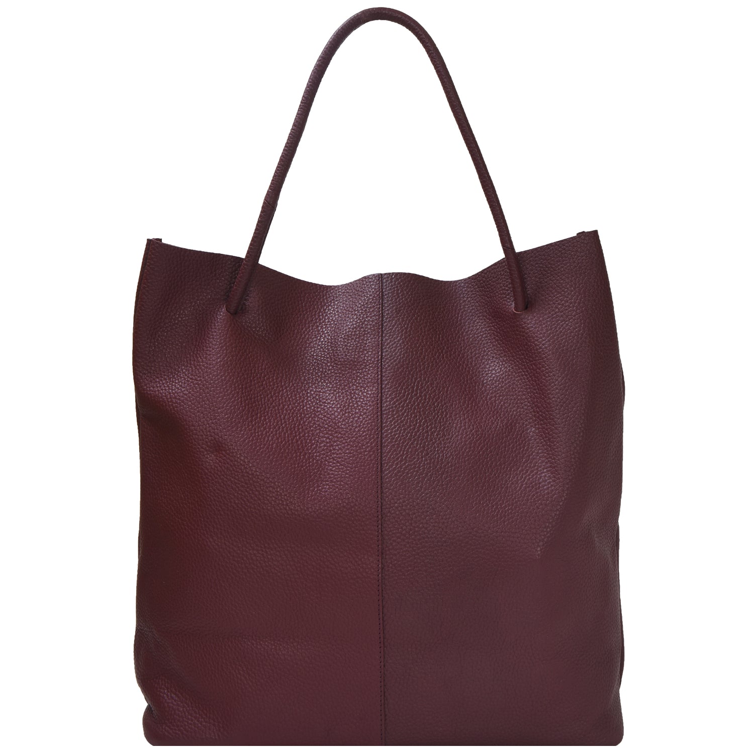 Burgundy Drawcord Leather Hobo Shoulder Bag Ethical Sustainable Brix Bailey Bag