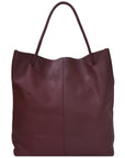Burgundy Drawcord Leather Hobo Shoulder Bag Ethical Sustainable Brix Bailey Bag