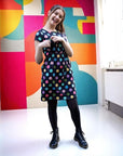 Shona Spot Breastfeeding Dress | Knee Length Nursing Dress