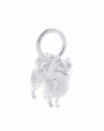 Pomeranian Silver Dog Charm