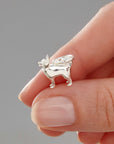 Pomsky Silver Dog Charm