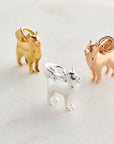 Pomsky Silver Dog Charm