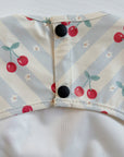 Long Sleeved Baby Bib - Cherry Stripe