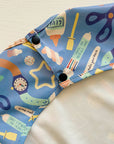 Long Sleeved Baby Bib - Crafty Print