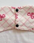 Long Sleeved Baby Bib - Pink Bow