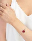 Poppy Heart Bangle