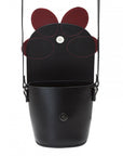 Handmade Leather Daisy Barrel Bag - Poppy - Red