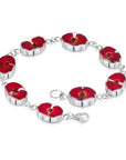 Poppy Charm Oval Charm Bracelet