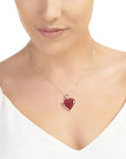 Poppy Heart Pendant Necklace