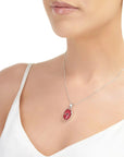 Poppy Oval Pendant Necklace